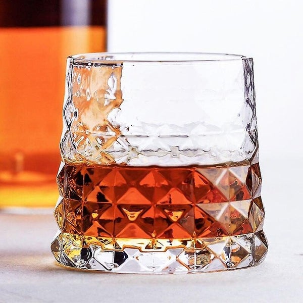 Prism Pattern Vintage Crystal Whiskey Glass Trapezoidal Whiskey Glass62999081609857114