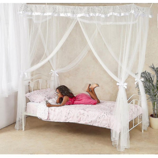 Bed Canopy 4 Poster Style With Shiny Sequins - Carousel 1