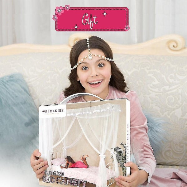 Bed Canopy 4 Poster Style With Shiny Sequins - Carousel 5