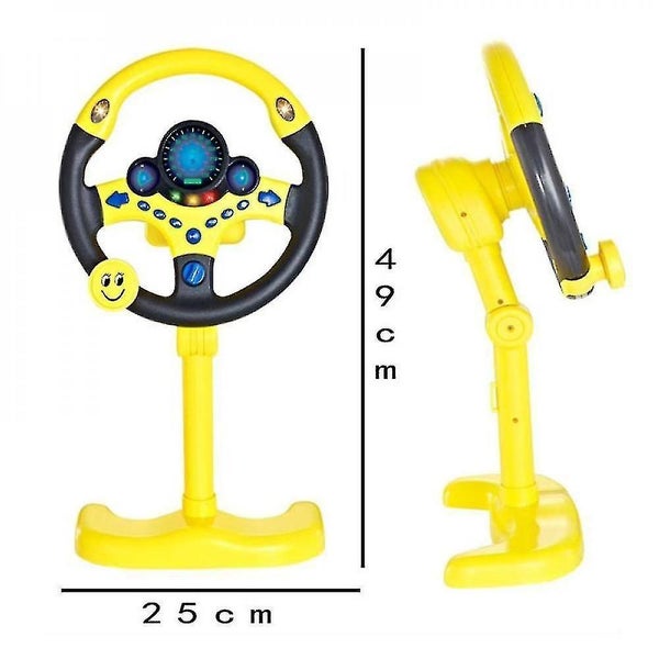 Electric Simulation Steering Wheel With Light And Sound Educational Children Carousel 5