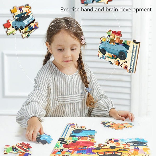 Puzzles for Kids Ages 3-8 Educational Toys with Portable Gift Box -Map Carousel 6