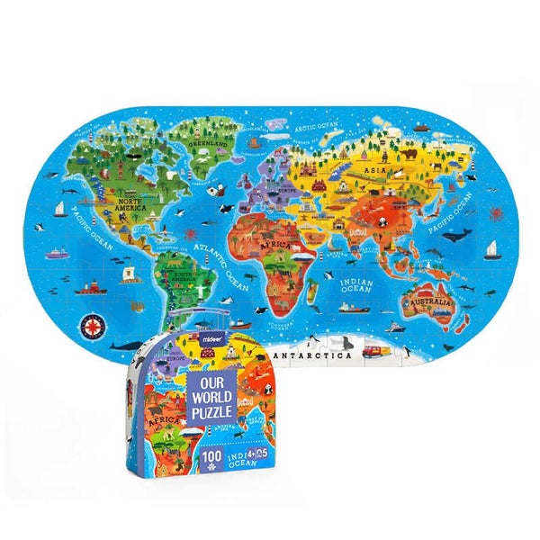 Puzzles for Kids Ages 3-8 Educational Toys with Portable Gift Box -Map Carousel 1