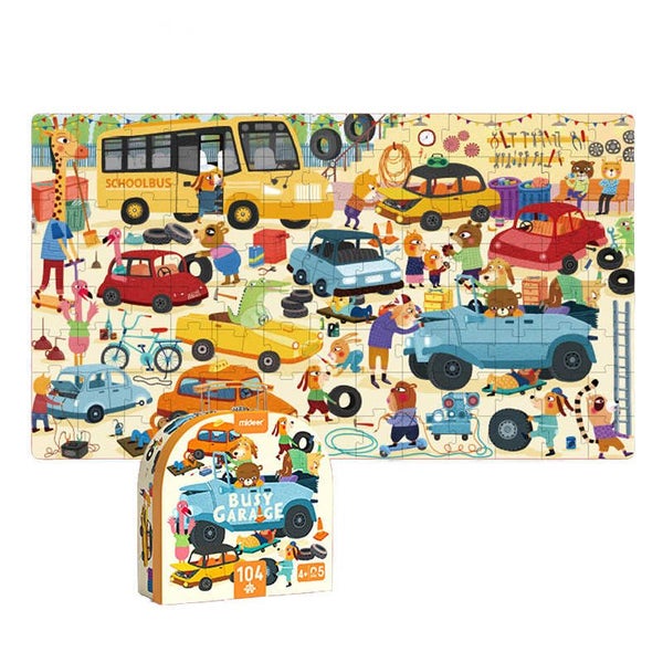 Puzzles for Kids Ages 3-8 Educational Toys with Portable Gift Box -Garage Carousel 1