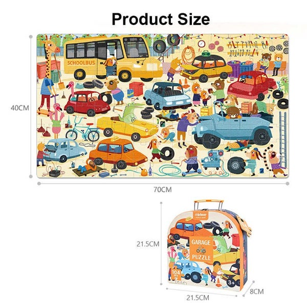Puzzles for Kids Ages 3-8 Educational Toys with Portable Gift Box -Garage Carousel 2