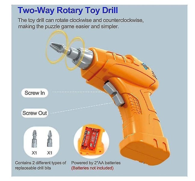 Electric Drill Educational Playset with Double-sided Educational Blocks Carousel 2