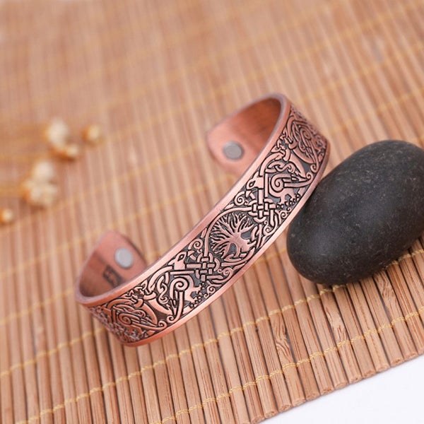 Copper Viking Cuff Bracelet Magnetic Healthcare B0373RD0 Carousel 7