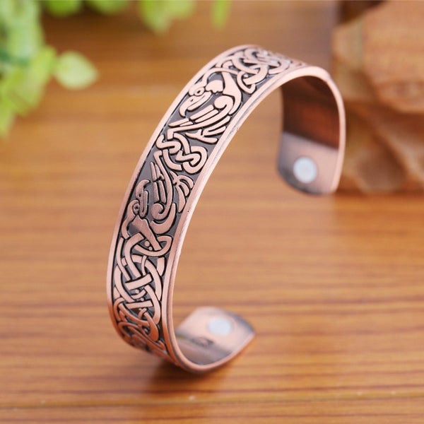 Copper Viking Cuff Bracelet Magnetic Healthcare B0302RD0 Carousel 1