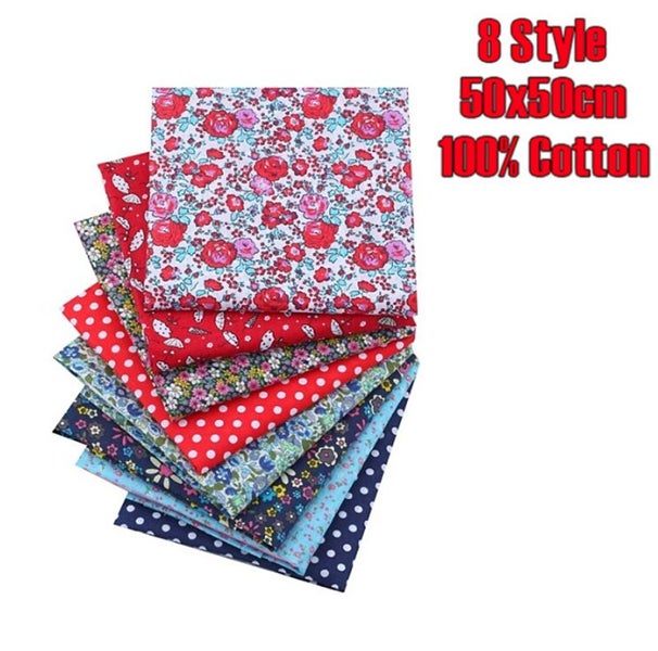 8 Style Fabric Patchwork Bundle 100% Cotton 50x50cm G0645MZ0 Carousel 1