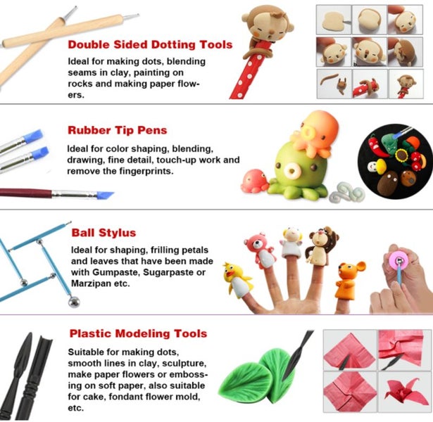 Sculpting Polymer Clay Modeling Tool Kits I1400MZ0 Carousel 14