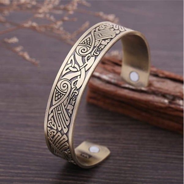 Magnetic Viking Cuff Bracelet Celtic Knot B0303GD0 Carousel 2