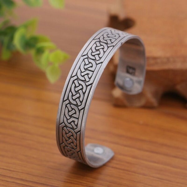 Magnetic Viking Cuff Bracelet Celtic Knot B0305SV0 Carousel 2