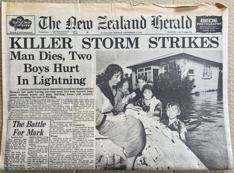 OLD NEWSPAPER: The New Zealand Herald, 17 December 1984 - Killer storm Carousel 1