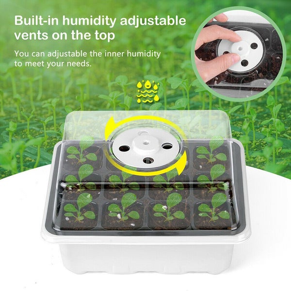 Gardening Propagation Starter Set: 12-Hole Plant Seeds Grow Boxes Carousel 10