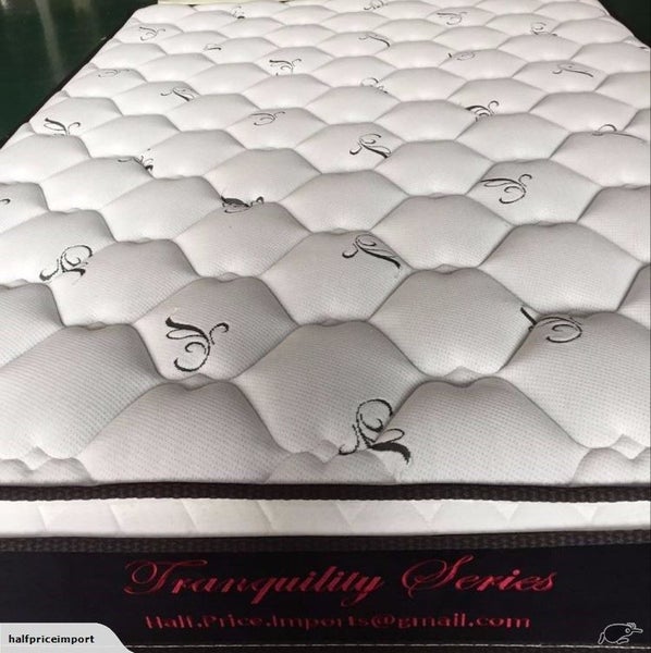 DOUBLE WHITE SLAT BED FRAME + 25cm INNERSPRUNG MATTRESS WITH LUXURY PILLOW TOP Carousel 5