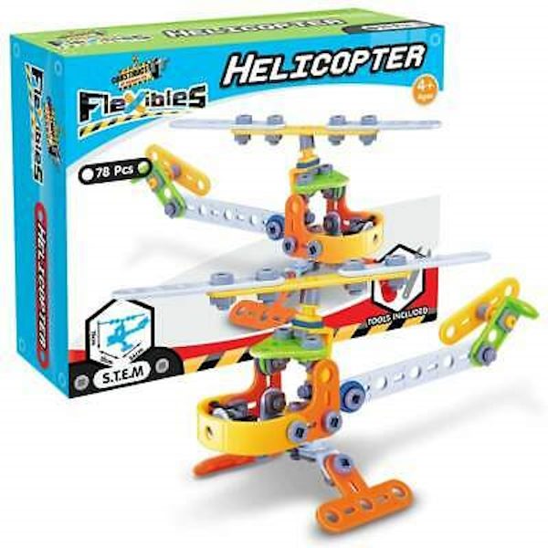 Construct It Flexibles DIY Build It Helicopter Kit Carousel 1