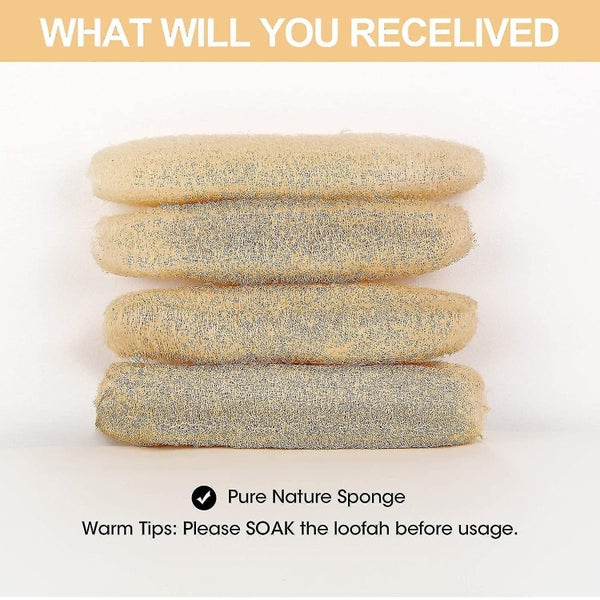 Natural Bath Loofahs Sponges Large Organic Luffa Shower Sponges Skin Body Back E Carousel 2
