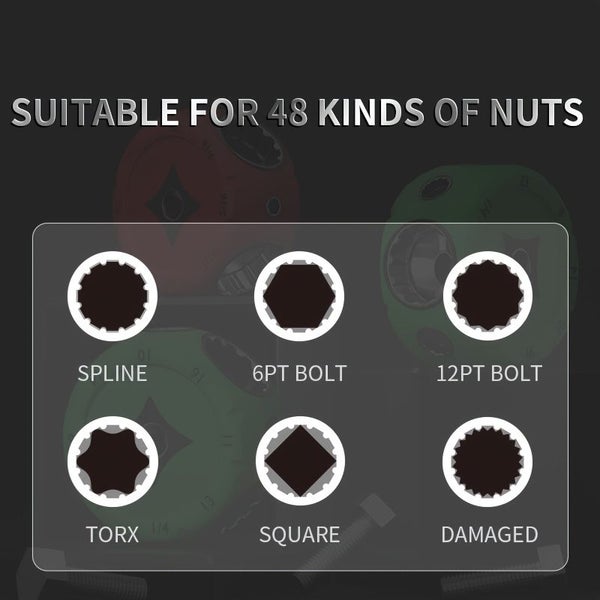 Multifunctional Socket Wrench Set 8In1 Non-slip Durable Multi-purpose Carousel 7