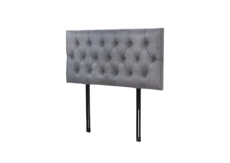 Sleepcenter Button Headboard with Metal Legs - King Single - Charcoal Carousel 2