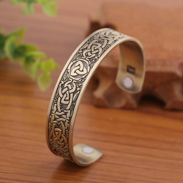 Copper Viking Cuff Bracelet Magnetic Healthcare B0380GD0 Carousel 9