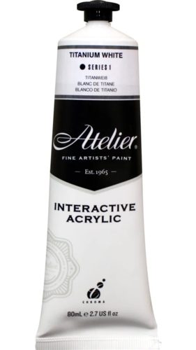 ATELIER Interactive Professional Acrylic Paint 80ml TITANIUM WHITE Carousel 1
