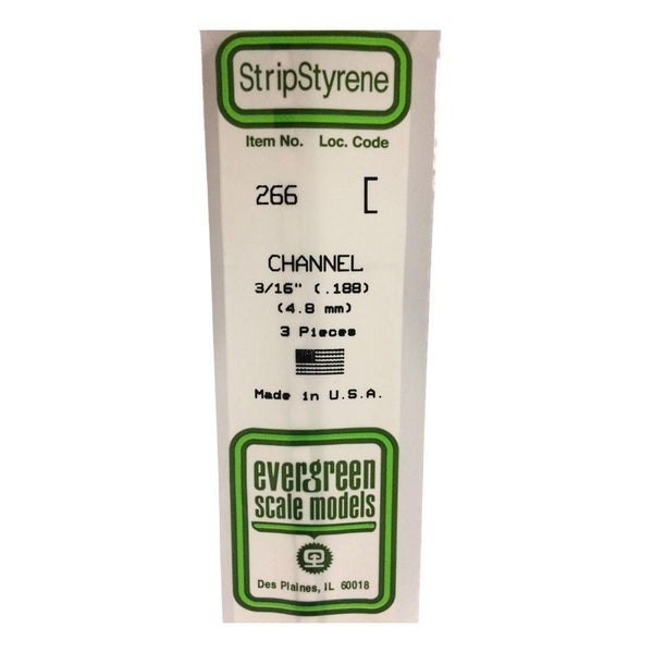 Evergreen Plastic Channel .188(4.8 Mm)-3 Carousel 3
