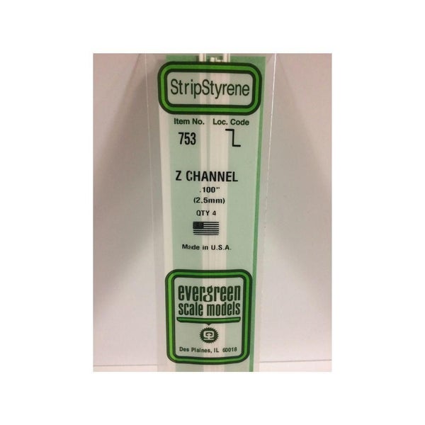 Evergreen 14In White Polyst. Z Channels2.5Mm (4)* Carousel 2