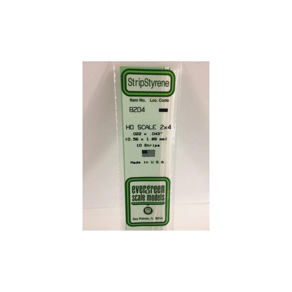 Evergreen Styrene Strips Ho 2 X 4 (10) Carousel 1
