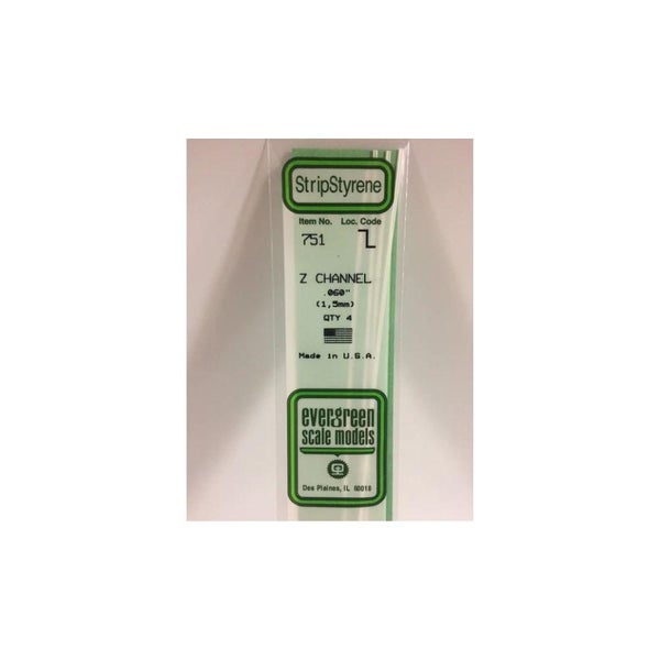Evergreen 14In White Polyst. Z Channels1.5Mm(4) * Carousel 3