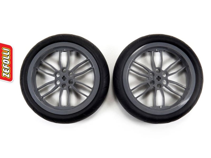 2 Huge Technic Wheels - 94.2 x 22mm - U Carousel 1