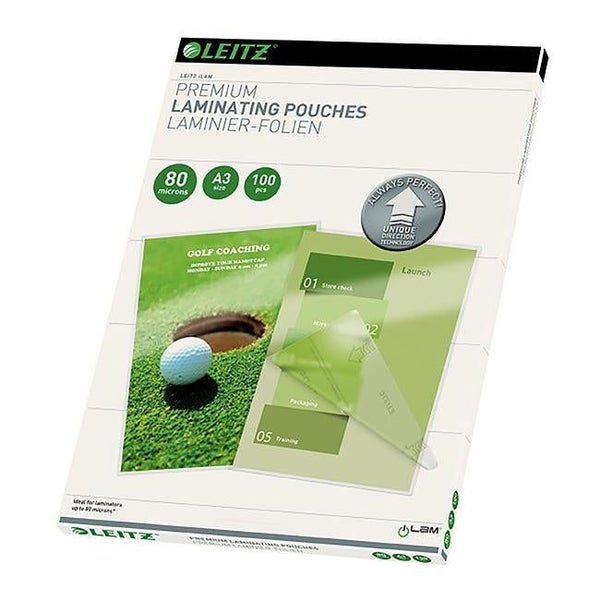 Leitz laminating pouch a3 80 micron pk100 Carousel 1