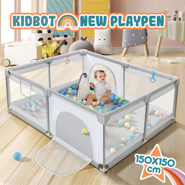 Baby Playpen Fence Pen Safety Gate Activity Centre Enclosure Barrier 150x150cm Carousel 1