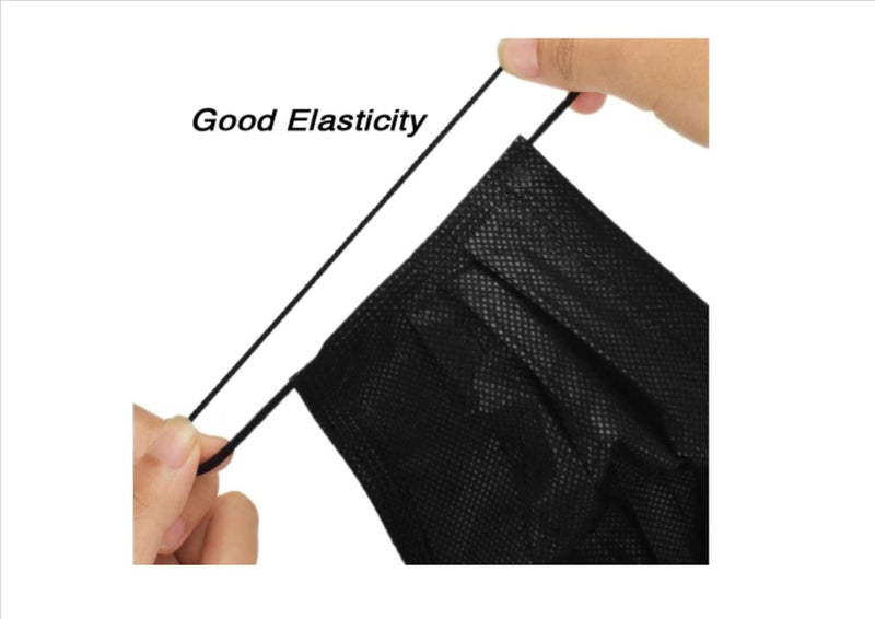 200 pieces Black Surgical Face Masks - Disposable 3 ply for General Use Carousel 6