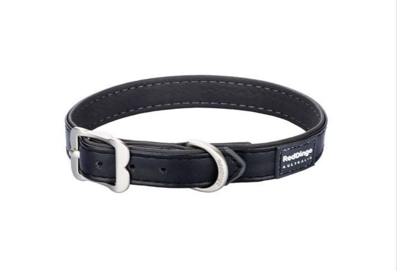 Red Dingo Dog Collar Vegan Leather -Black-15mmx30cm Carousel 1