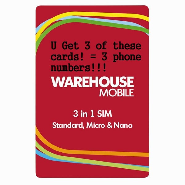 Buy 1 get 2 FREE :-) Warehouse NZ sim card + FREEEEEE CALLS/TXTS* Carousel 1