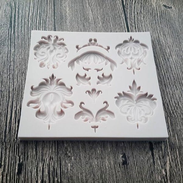 Various patterns of lace molds for embossing cake decorating fudge Carousel 2