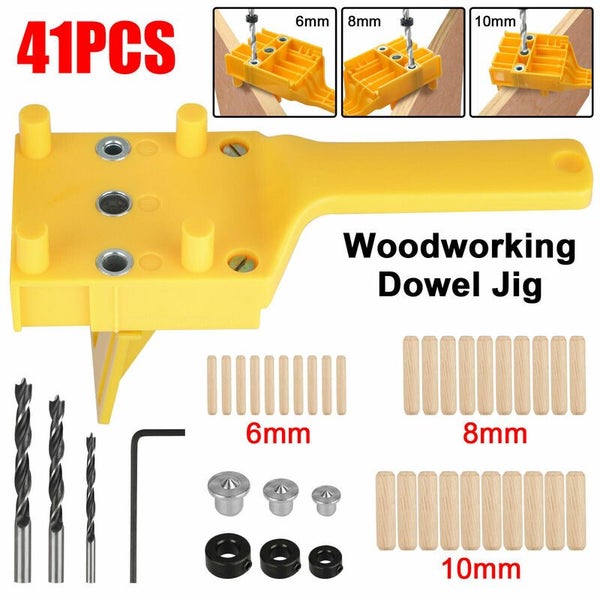 Handheld Woodworking Doweling Jig Drill Kit Wood Dowel Drilling Hole Saw 3657901 Carousel 2