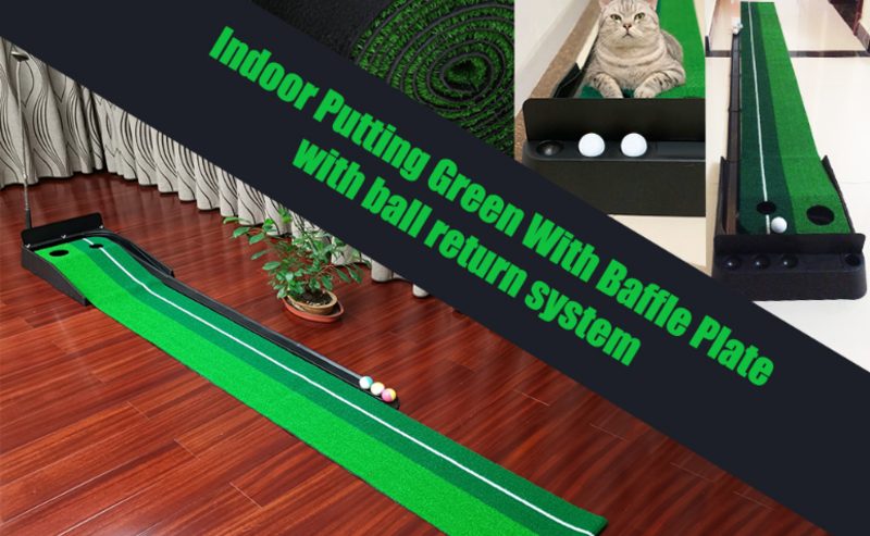 PGM Golf Putting Green Putting Trainer Mat Ball Auto Return 2023101 Carousel 19