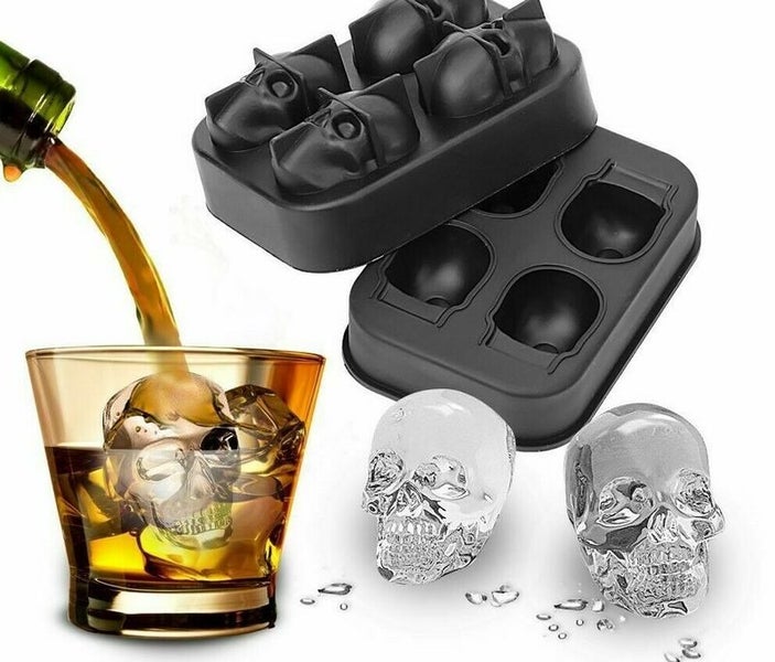 Silicone Cake Moulds Tray Skull Ice Cube Molds Cocktails Whiskey I1199BK0 Carousel 2