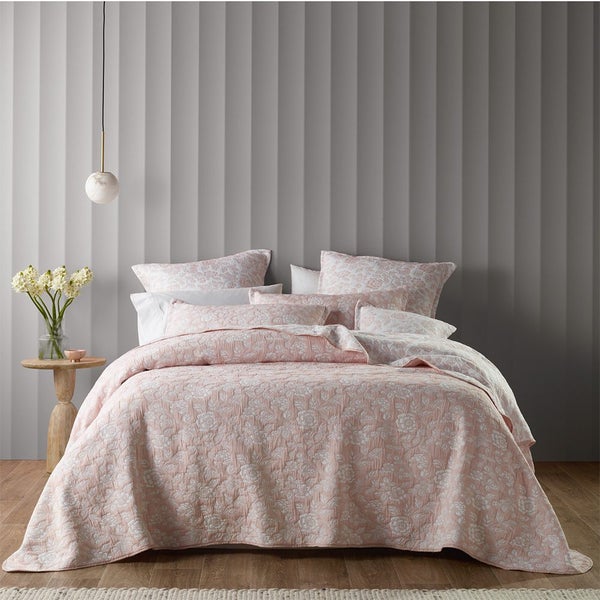 Bianca Provence Bedspread Set Pillowcase Home Room Bedding Blush Super King Bed Carousel 1