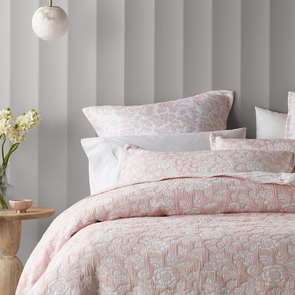 Bianca Provence Bedspread Set Pillowcase Home Room Bedding Blush Super King Bed Carousel 2