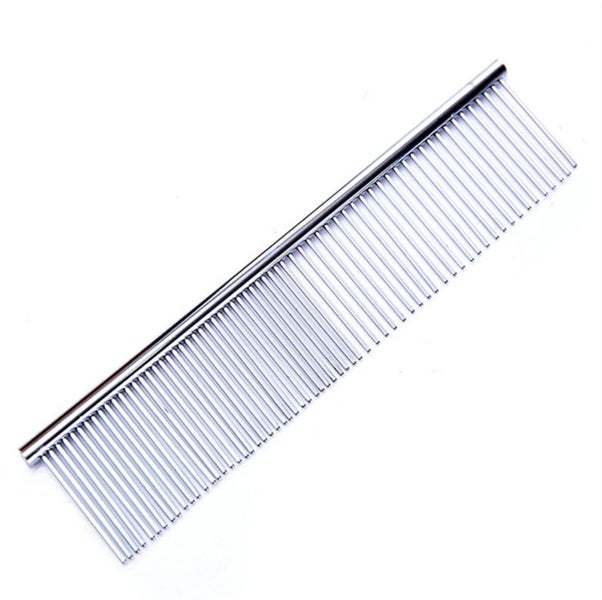 Pet Puppy Dog Cat Metal Double Row Teeth Brush Grooming Hair Comb Fur Rake Carousel 2