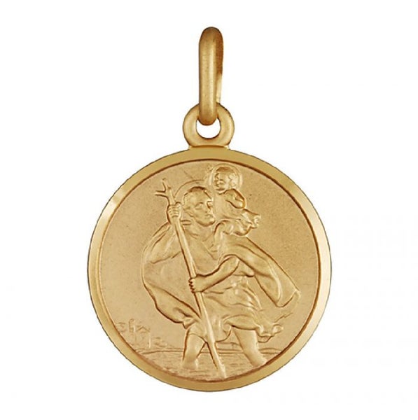 9ct St Christopher 27mm RD Pendant Carousel 1