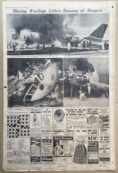 OLD NEWSPAPER: The New Zealand Herald, 5 July 1966 - Air NZ DC8 Crash Carousel 3
