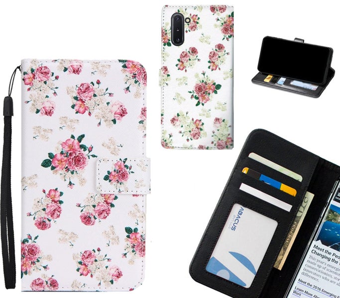 Samsung Galaxy Note 10 case 3 card leather wallet case printed ID Carousel 1
