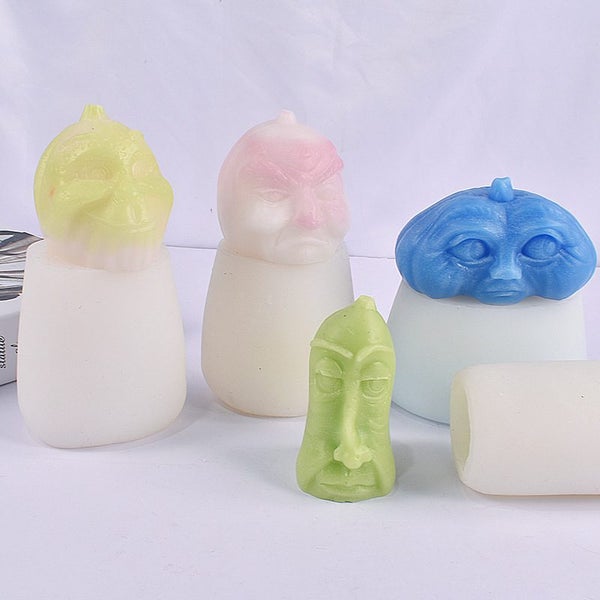Halloween Pumpkin Facebook Candle Silicone Mold for DIY Handmade Carousel 7