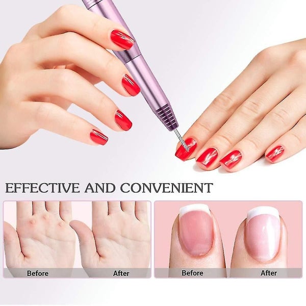 Portable Electric Nail Drill, Compact Electrical Professional Nail File Kit For Carousel 2