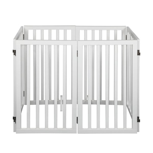 Goslash Picks Wooden Pet Gate Dog Fence Safety Stair Barrier Security Door 6 ... Carousel 2