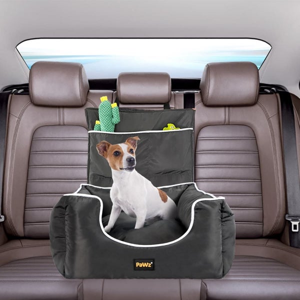 Dog Car Booster Seat Belt Pet Backrest Safe Protector Waterproof Travel Bed Carousel 8