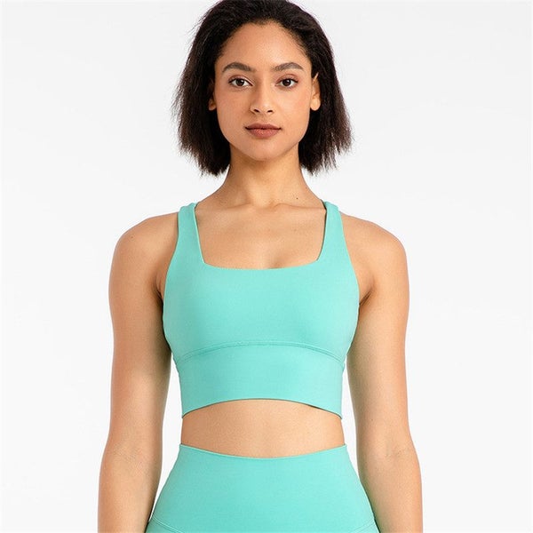 Solid Color Fitness Bra Beauty Cross Beauty Back Women Gym Tank Top Carousel 7