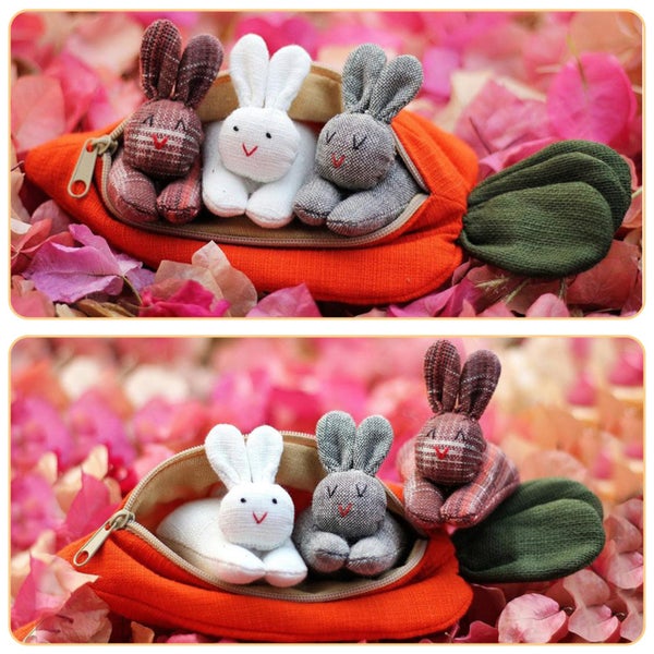 Easter Decor Hide-and-Seek Bunny Bag Pouch Carousel 1
